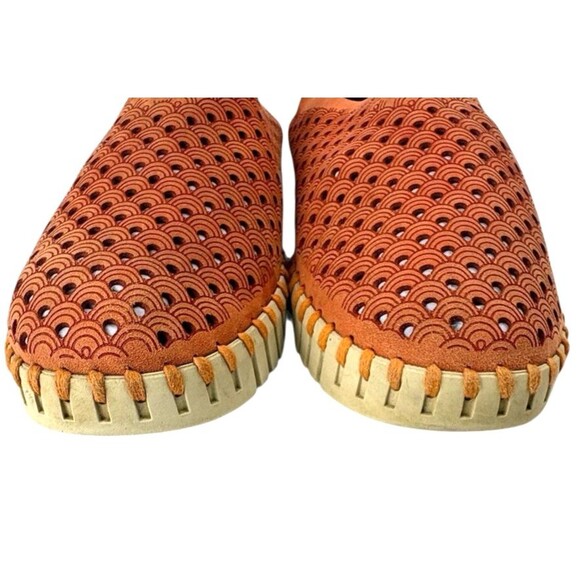 Ilse Jacobsen Tulip Laser-Cut Comfort Slip On Shoes Camelia Orange US 10 EU41 - Picture 6 of 15